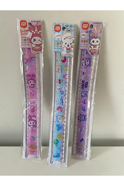 İnci Kawaii Sanrio Karakterli Cetvel Kuromi MyMelody Cinnamoroll 30cm Cetvel ...