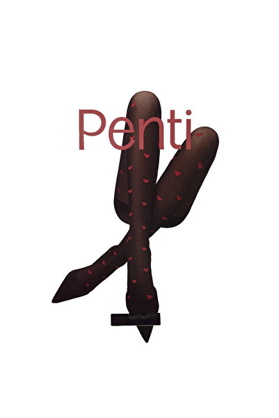 Penti Kadın Red Heart Desenli Külotlu Çorap