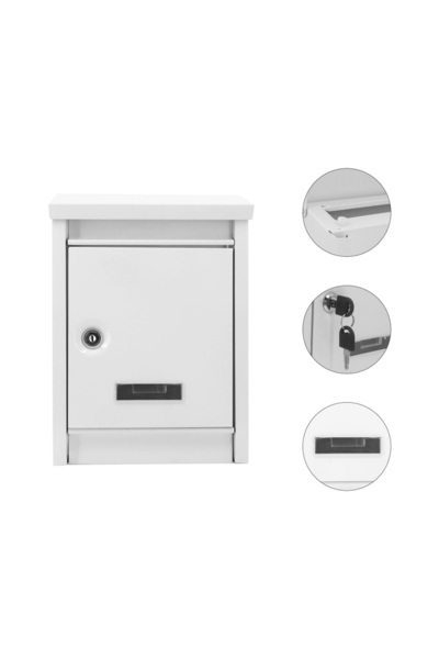 AL ARQAM صندوق بريد معدني مزود بقفل - صندوق بريد مثبت على الحائط (216×94×305 مم)