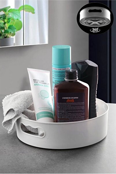 BU Wear 360° Döner Banyo & Buzdolabı Düzenleyici – Çok Amaçlı Organizer Tepsi...