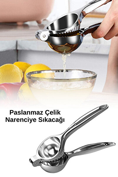 GÜZELYÜZ AVM Paslanmaz Çelik Limon Sıkacağı | Büyük Boy Metal Narenciye Presi...