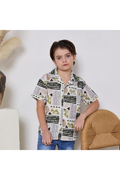 Alesaei-mondo tondo Boys' graphic shirt 4017