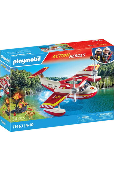 Playmobil 71463 City Action fire plane with extinguishing function, construct...
