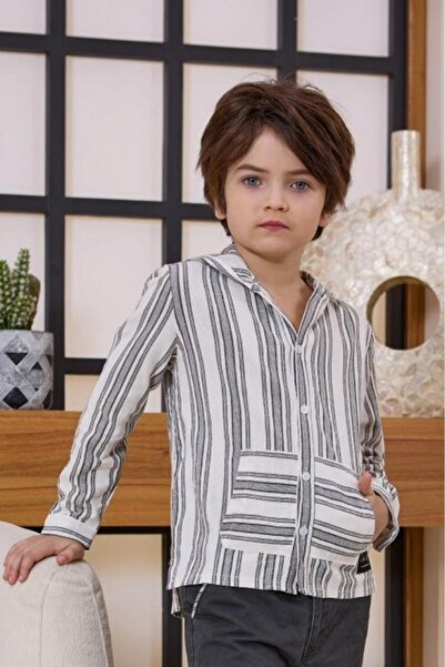 Alesaei-mondo tondo Boys' long-sleeved shirt 4141