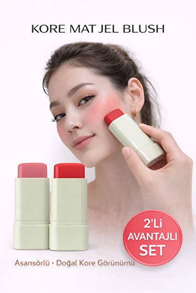 Kozmetik Jel Blush Seti – Asansörlü Doğal Görünüm (2’li Avantajlı Set)