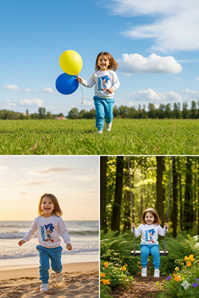 Kidsmadamiko Детски комплект от горнище и долнище с цифров принт, 3 нишки, подплатени с шерпа, за момичета и момчета