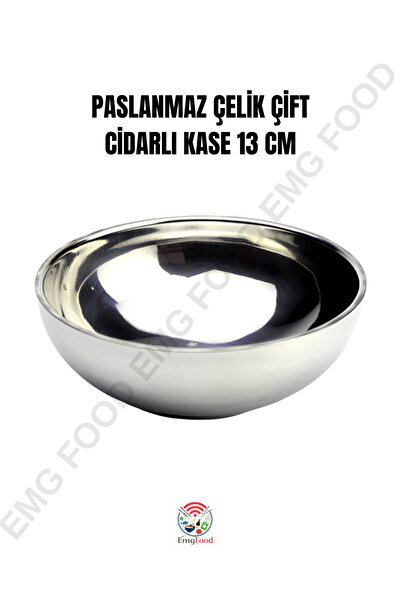 staınless steel Paslanmaz Çelik Çift Cidarlı Kase 13CM