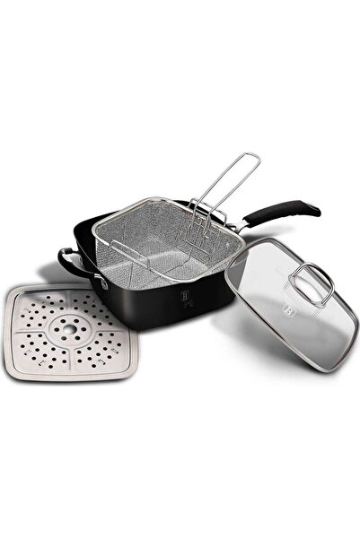 Berlinger Haus BH 6554 patrata 4-în-1 (Friteuză) Negru Linie Profesională 24cm