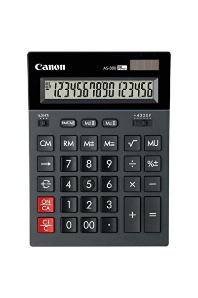 Canon AS888II CALCULATOR 16 DIG BLACK