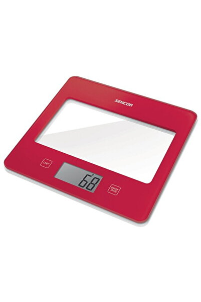 Sencor RED SENCO SAFETY GLASS KITCHEN SCALE