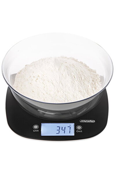 MESKO Cantar de bucatarie cu bol Negru