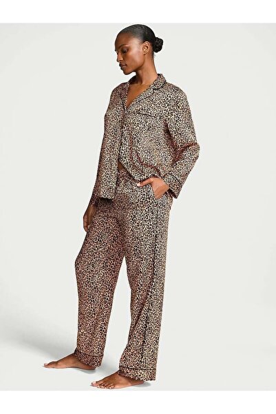 Victoria's Secret Fashion Show Shiny Satin Long Pajama Set