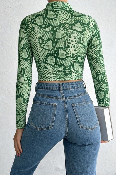 joshua Women's turtleneck Printed crop