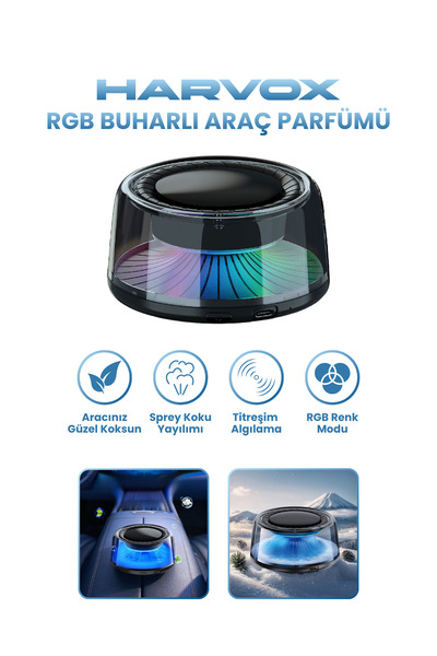 SEYUTECH RGB Buharlı Araç Parfümü 800mAh Batarya Ortam ve Oda Hava Nemlendiri...