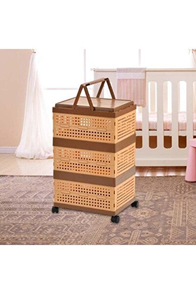 BLOOMING TIME Storage Crate Clothes Organizer on Wheels