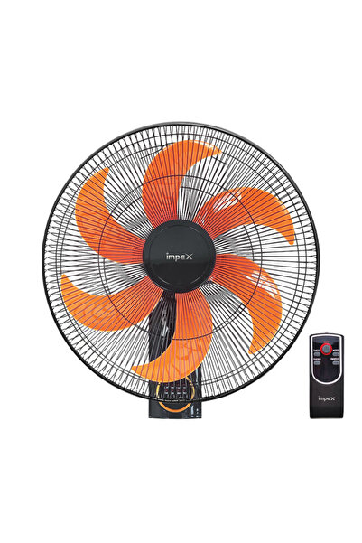 IMPEX مروحة جدارية WF7503، 60 واط، جهاز تحكم عن بعد، 3 سرعات، 6 شفرات، محرك ن...