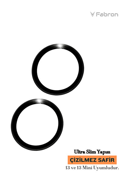 FABRON Orijinal Safir Lens iPhone 13 / iPhone 13 Mini Kamera Lens Koruyucu Çi...