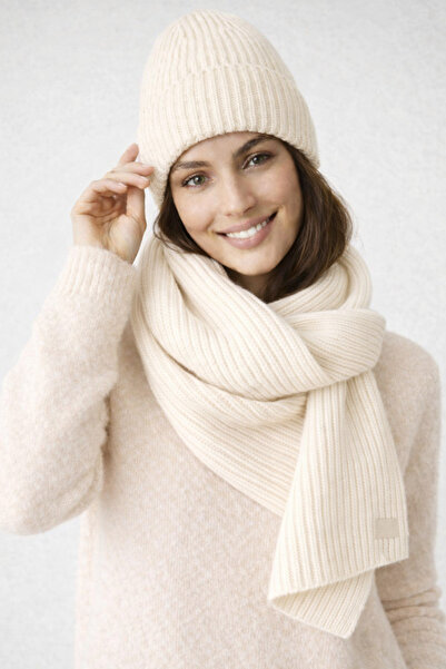 Nacar Kadın Fitilli Triko Örme Atkı Bere Takımı - Kışlık Triko Takım