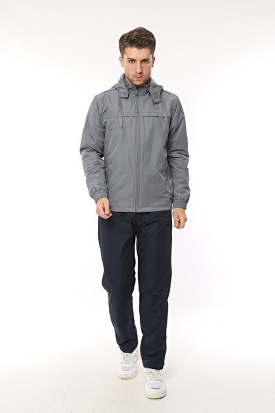 SOCCER Inside Is Polar Twill Fabric Hooded Large Size Men's Tracksuit Set 4326