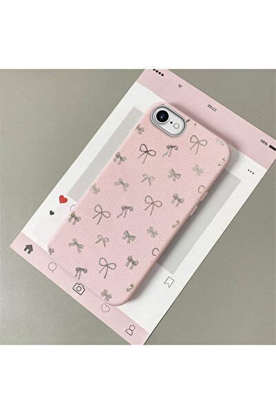 Hontinga iPhone 7/8/SE 2020 2022 Uyumlu Deri Dokusu Anti Düşme Yumuşak Siliko...