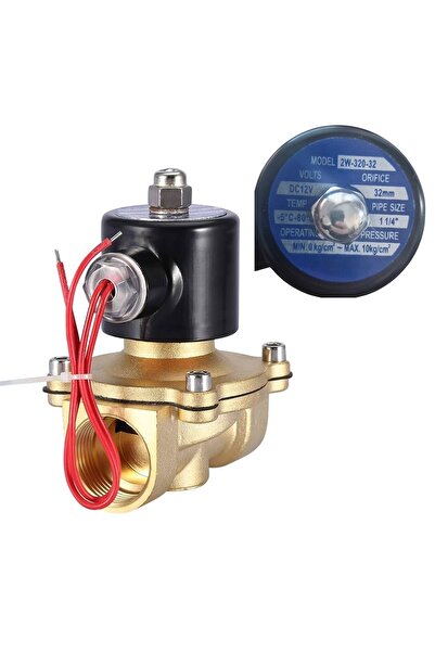 BMK ELECTRO ANKARA DC 12V 1 1/4" Pirinç Selenoid Vana 32mm DN 32 Yüksek Basın...