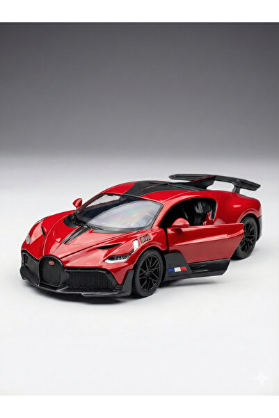 PERLAEVKAHVE سيارة بوغاتي ديفو المعدنية ذات التصميم السريع - 12 سم - أحمر ناب...