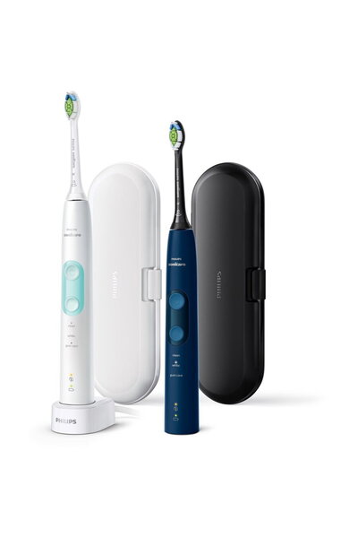 Philips Set of 2 electric sonic toothbrushes, 62000 movements/min, 3 cleaning...