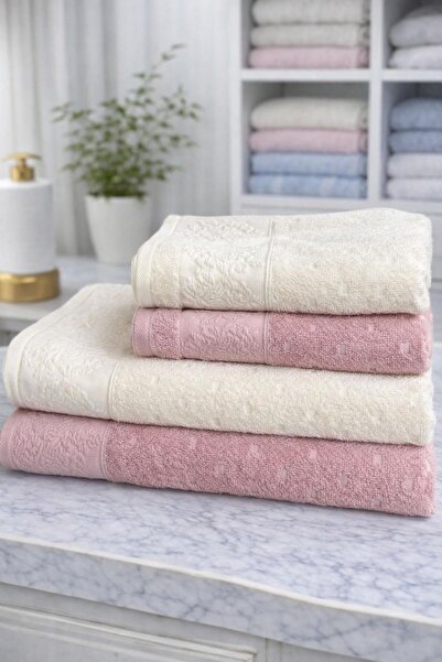 Özdilek Heritage Best Set (Hamam Takımı) Krem-Pembe