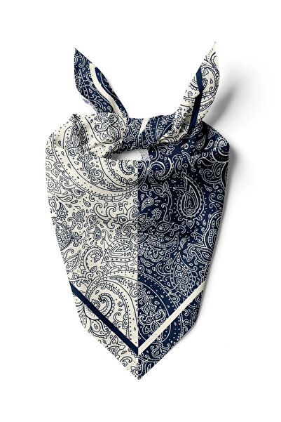 tuaipek Navy Paisley Desen 55x55cm Bandana/Fular