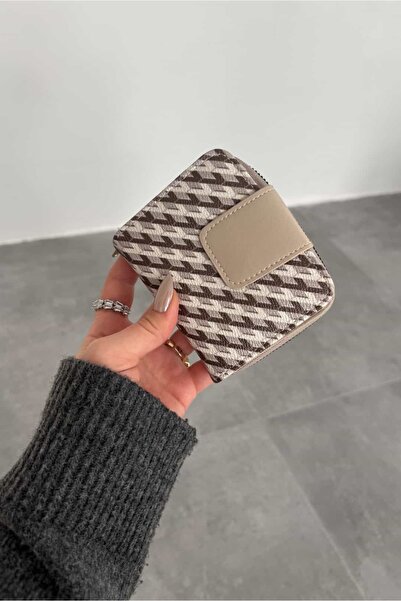 Yuka Atelier Linea Patterned Minimal Cover Faux Leather Wallet