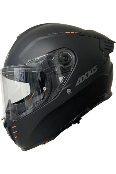 AXXIS Motosiklet Kask Hawk Mat-Siyah Full Face Güneş Vizörlü Motor Kaskı