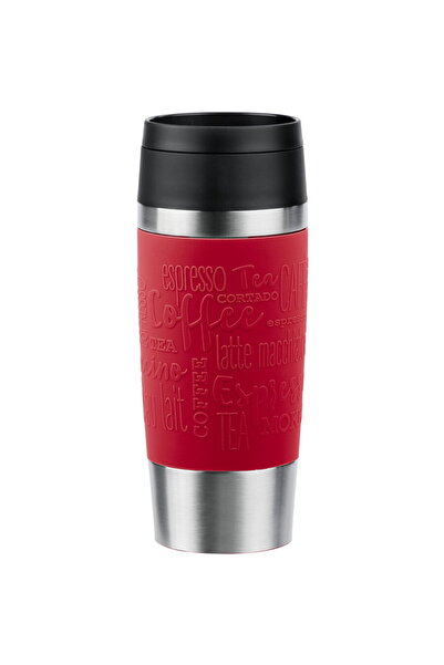 emsa CANĂ DE CĂLĂTORIE Cană termică clasică (roșu închis/oțel inoxidabil, 0,36 litri)