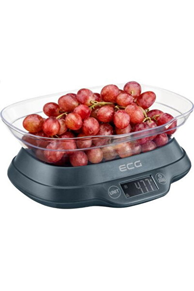 ECG KV 1120 SM, 5 Kg, TARE function, 1 g accuracy, 1.2 L graduated bowl, Gray