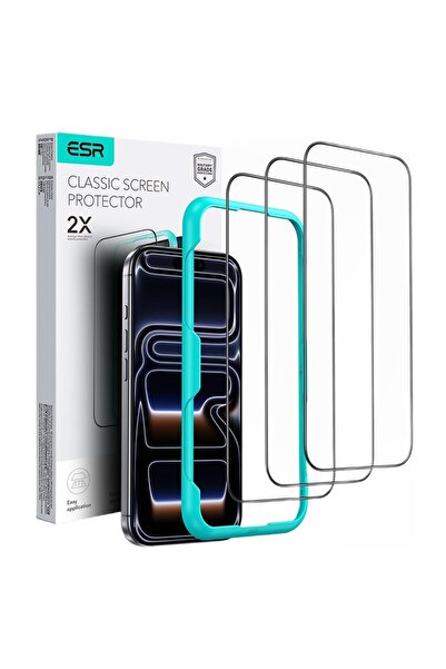ESR Pack of 3 Glass Film for iPhone 17 Pro Max Black