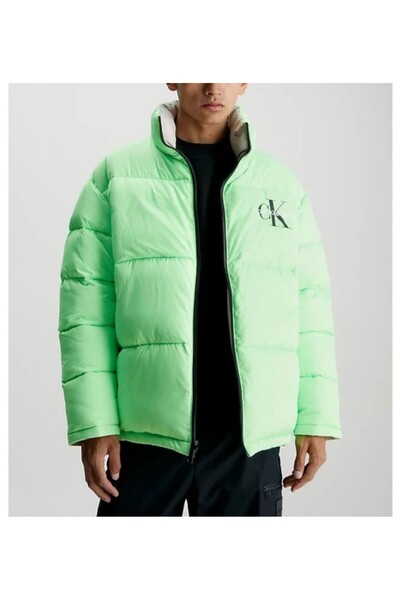 Calvin Klein Jeans REVERSIBLE DOWN JACKET 90'S GREEN, CREAM