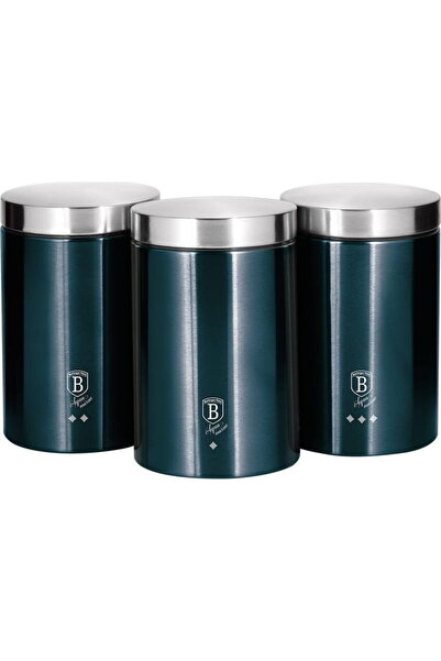 Berlinger Haus Metal storage boxes BH6271, 3 pieces, blue, Aquamarine Edition