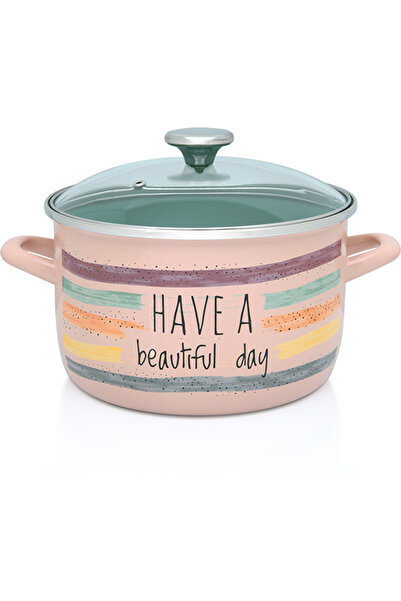 Metalac 5l covered pot divan dan red metalacemail/22cm/5l