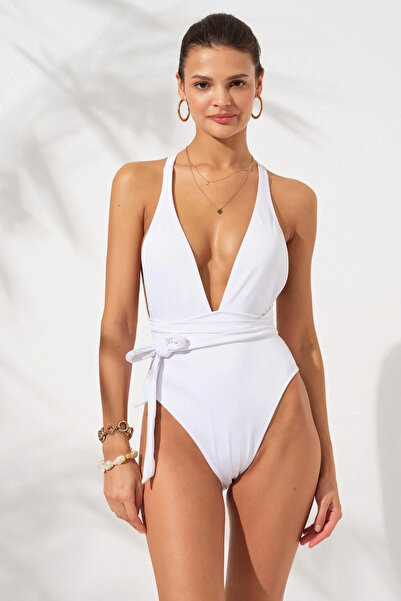 Pierre Cardin Camila Waist Cross Tie Mayokini White 231604
