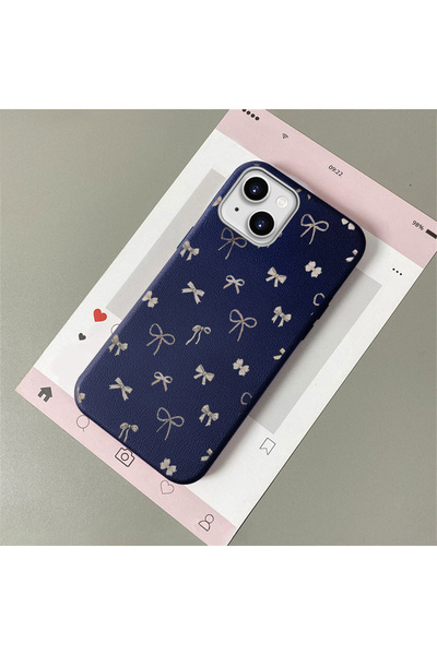 Hontinga iPhone 13/14 Uyumlu Deri Dokusu Anti Düşme Yumuşak Silikon Telefon K...