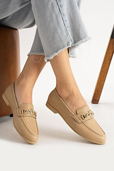 STOCON Orthopedic Women's Ballet Flats with Buckle Detail, Lightweight Comfortable Sole, Stylish Daily Shoes, Mother's Shoes Stc1209