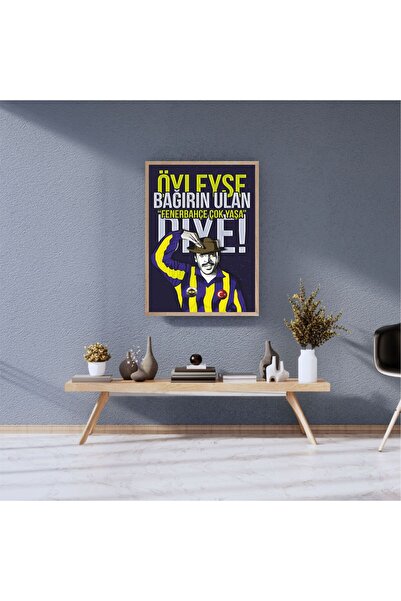MOR TABLO Fenerbahçe Ahşap Çerçeveli Tek Parça Dekoratif Tablo