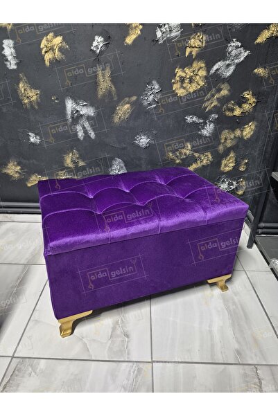 aldagelsin Çizgi Sandıklı Puf Bench 70 cm Özel Renk Ayak