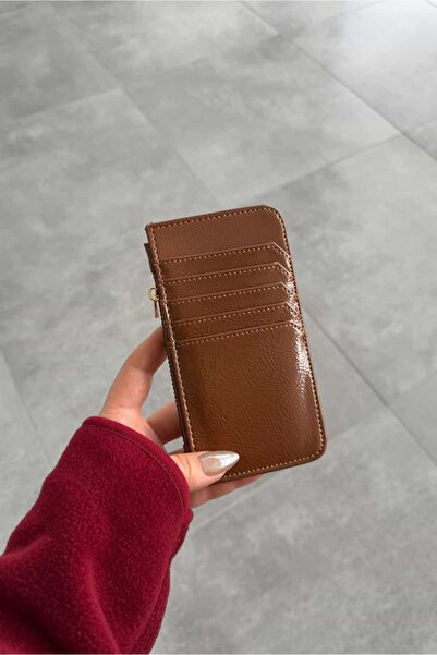 Yuka Atelier Faux Leather Wallet with Shiny Nomu Card Holder Detail