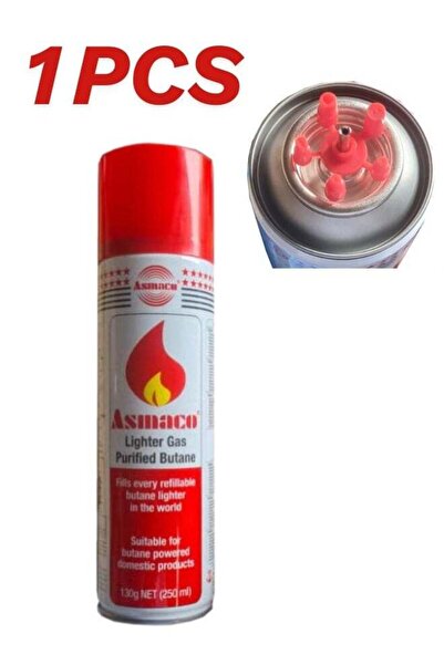 Asmaco عبوة غاز البوتان النقي لإعادة تعبئة ولاعات 250 مل