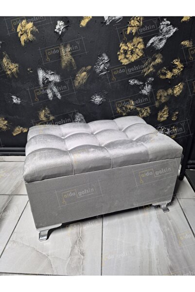 aldagelsin Çizgi Sandıklı Puf Bench 80 cm Özel Renk Ayak