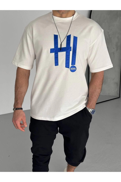 ASSEMA   Unisex Embroidered T-Shirt - White