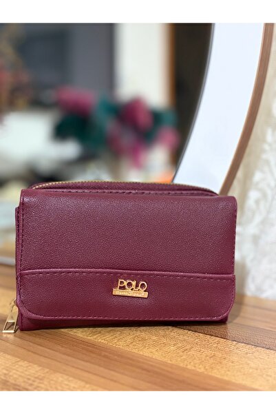 ALTUNAY Kadın Bordo Cüzdan Orta Boy