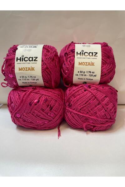 HİCAZ YARN %100 COTTON(PAMUK) PEMBE , 3-6 MM PULLU ÖRGÜ &ÇANTA İPİ . YUMAKLAR...