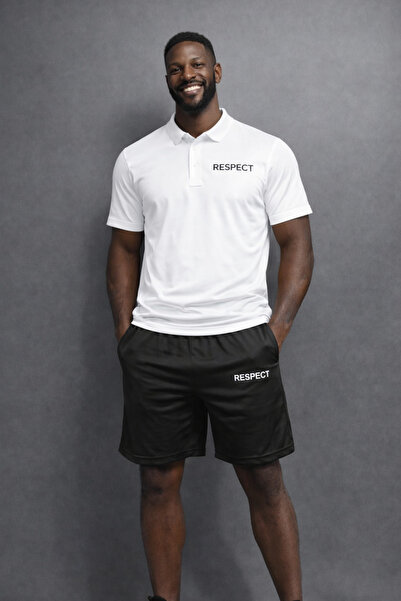 NOFLEN Men's Respect Printed Polo Neck Shorts Set