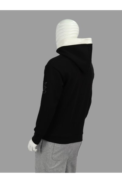 Red Planet Double-layered fur hoodie with a finger hole, made from a distinctive and elegant material.